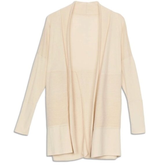 Lululemon Athletica Sweater | Sit In Lotus Wrap II cream size 12 - Picture 1 of 13